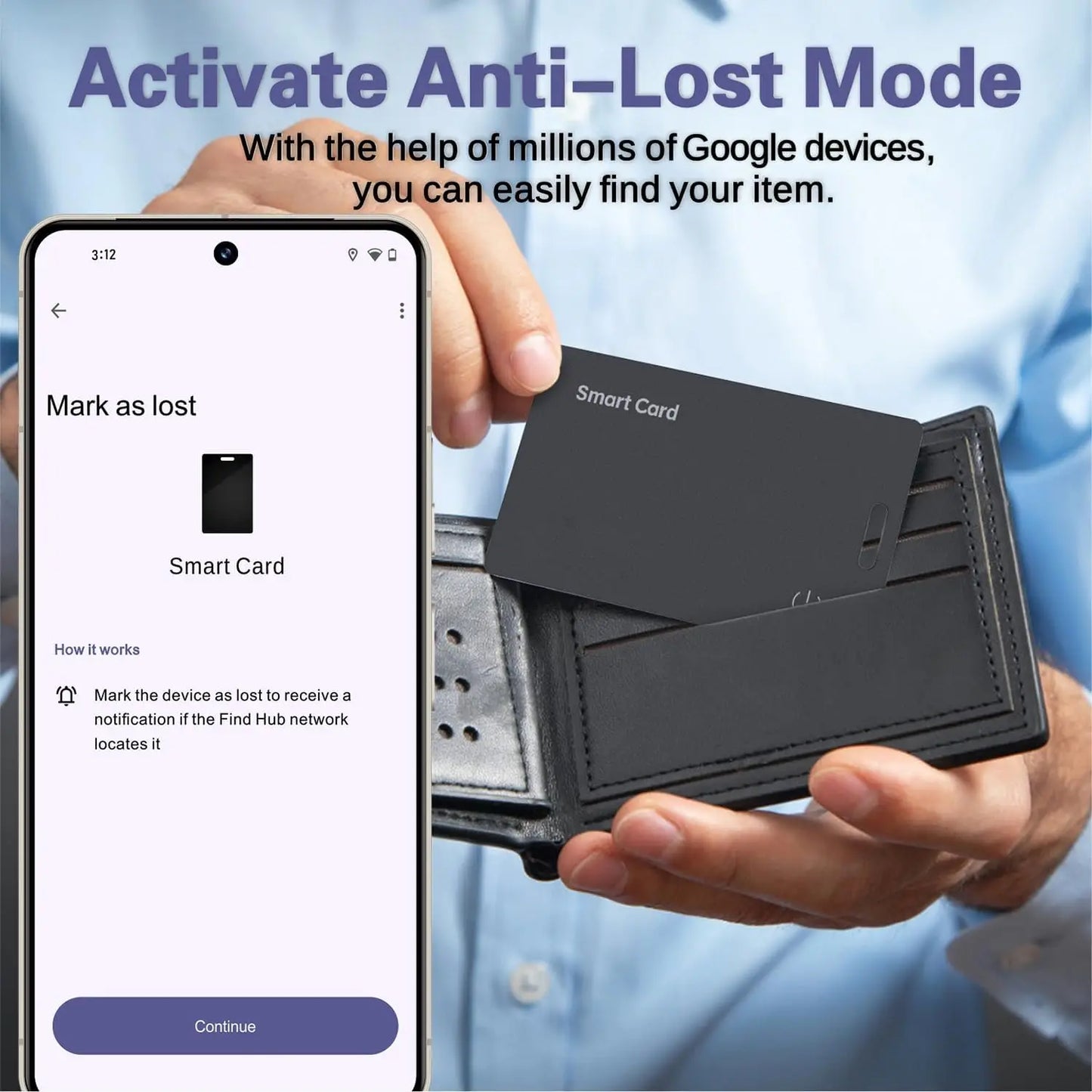 Carte de suivi de portefeuille lim pour Android-étiquette intelligente Bluetooth Ultra mince sans fil Rechargeable pour portefeuille et bagages Anti-gauche