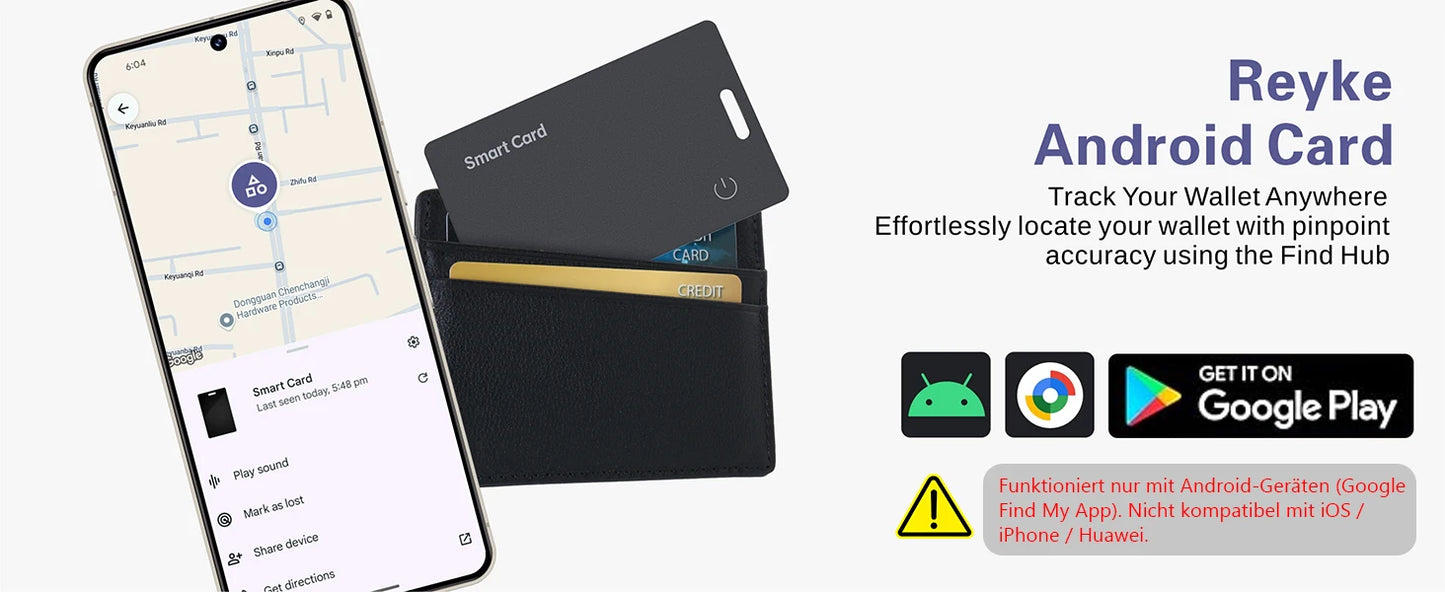 Carte de suivi de portefeuille lim pour Android-étiquette intelligente Bluetooth Ultra mince sans fil Rechargeable pour portefeuille et bagages Anti-gauche