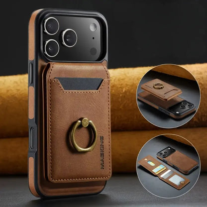 Étui en cuir avec porte-cartes et protection RFID pour Iphone